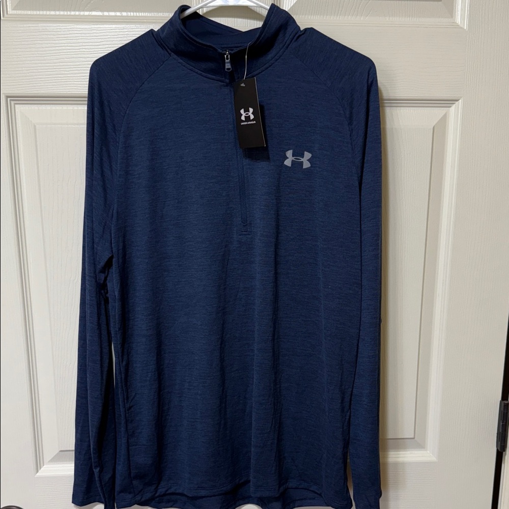 Under Armour NWT Heatgear Dark Blue Half-Zip Pullover